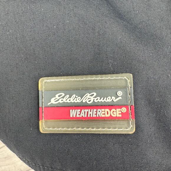 Eddie Bauer WeatherEdge Fleece Lined Rain Jacket Mens M Black Removeable Hood - Picture 10 of 16